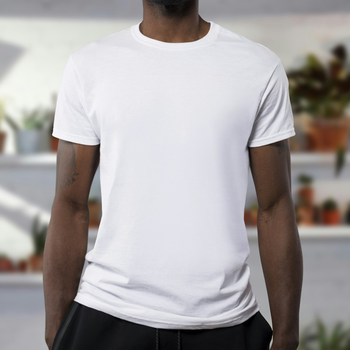 6Gjd8U Men's Classic Crew Neck T-Shirt — Soft Cotton Everyday Tee